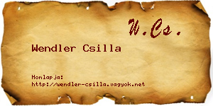 Wendler Csilla névjegykártya