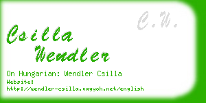 csilla wendler business card